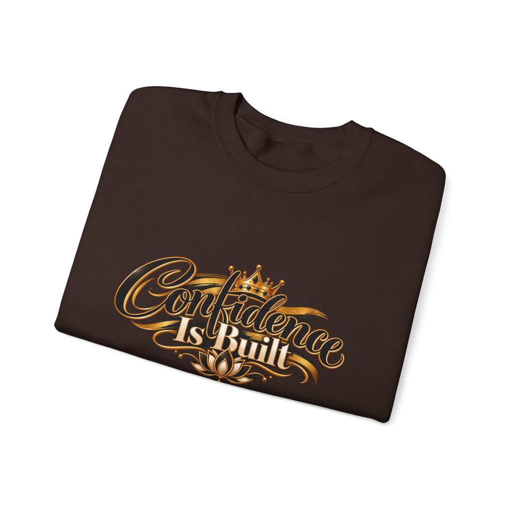 Confidence Is Built Signature Crewneck Sweatshirt | Inspirational Unisex Apparel