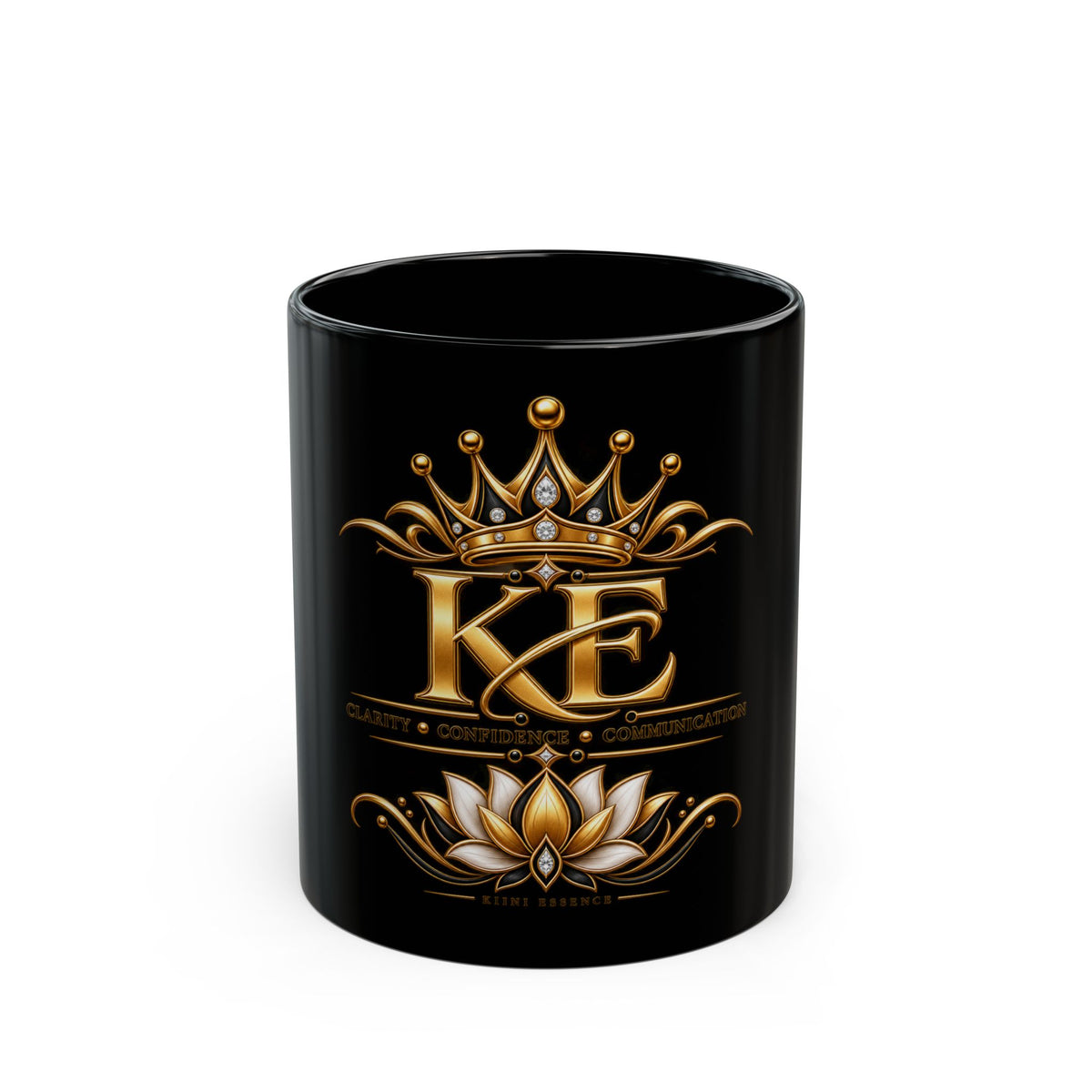 Kiini Essence 3C Crown & Lotus Mug | Clarity • Confidence • Communication (11oz/15oz)