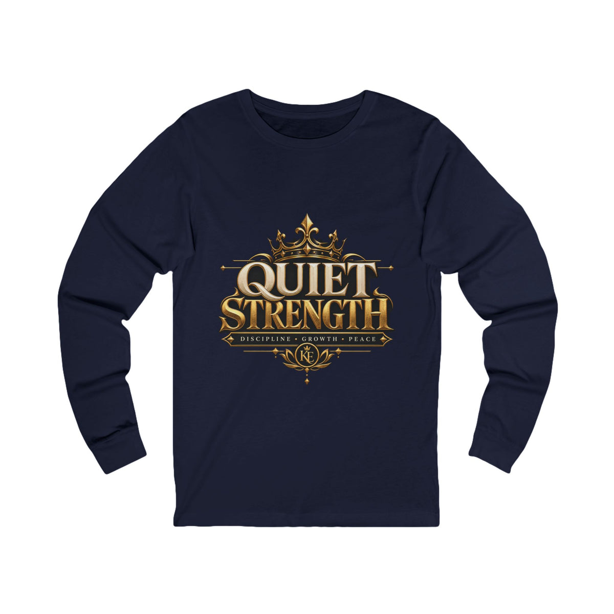 Men's Inspirational Long Sleeve T-Shirt – Quiet Strength Graphic Tee