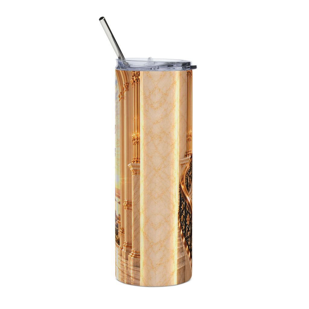 Peace Is My Dwelling Place | Cream & Gold 20 oz Stainless Steel Tumbler