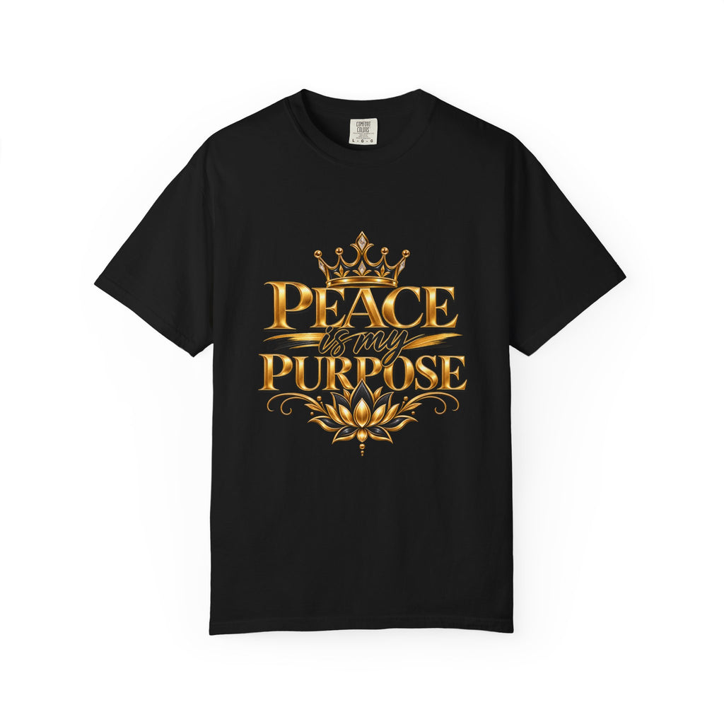 Men's Inspirational Graphic T-Shirt – Peace Is My Purpose Heavyweight Tee