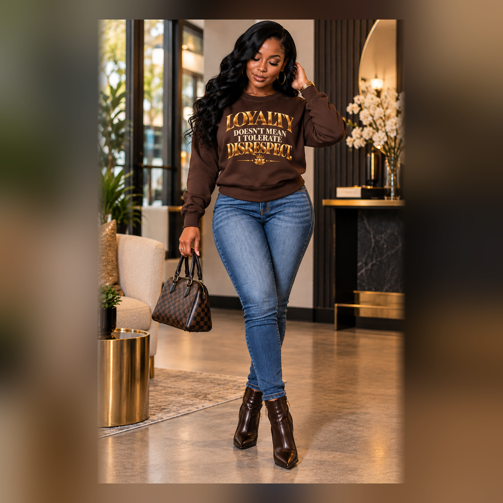 Women's Loyalty Doesn't Mean I Tolerate Disrespect Crewneck Sweatshirt