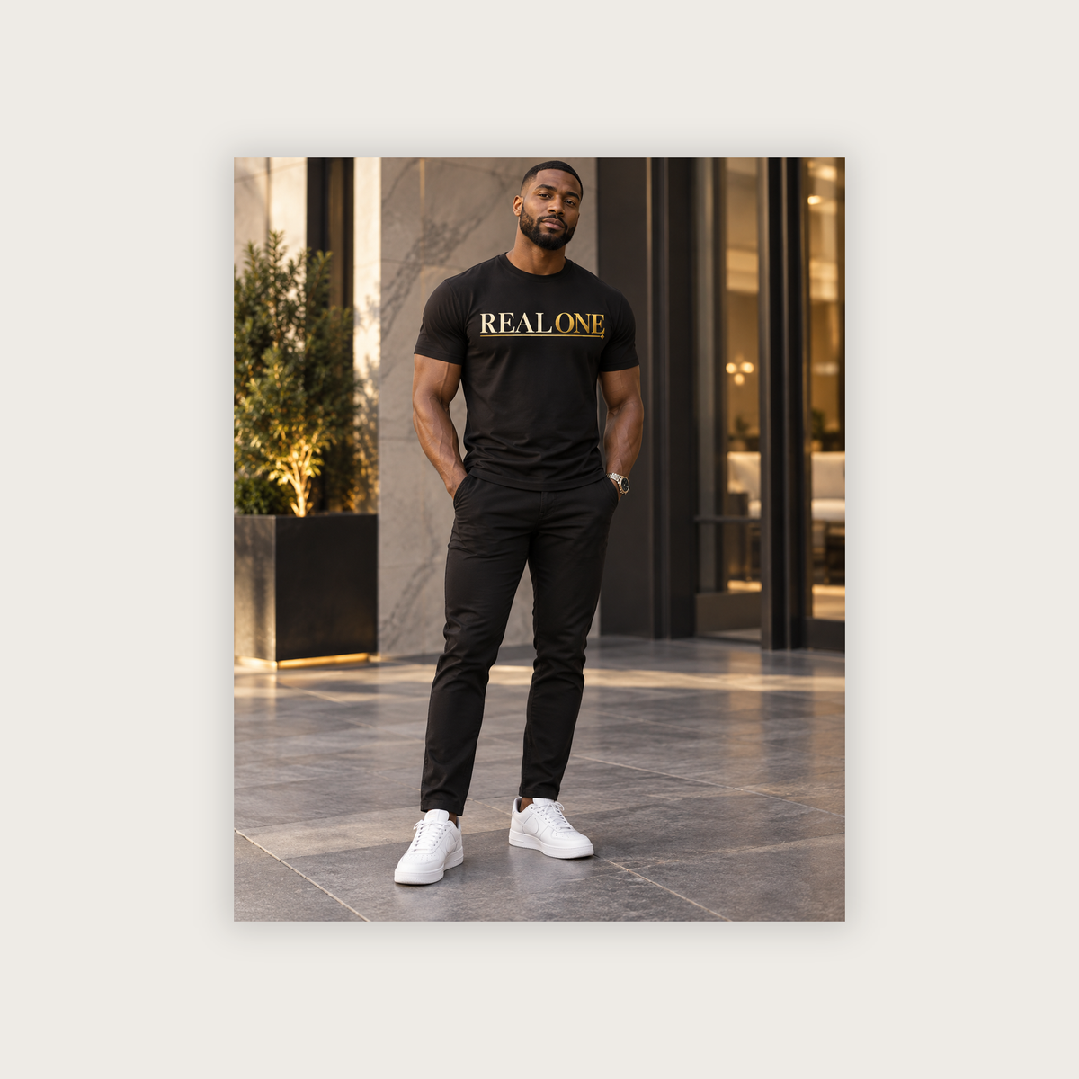 Men's REAL ONE Statement T-Shirt | Premium Graphic Tee