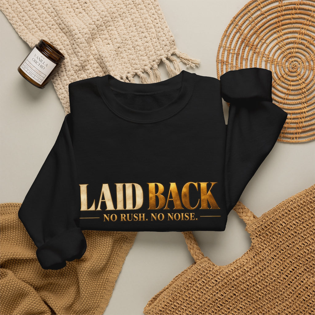 Laid Back | No Rush. No Noise. Men's Crewneck Sweatshirt