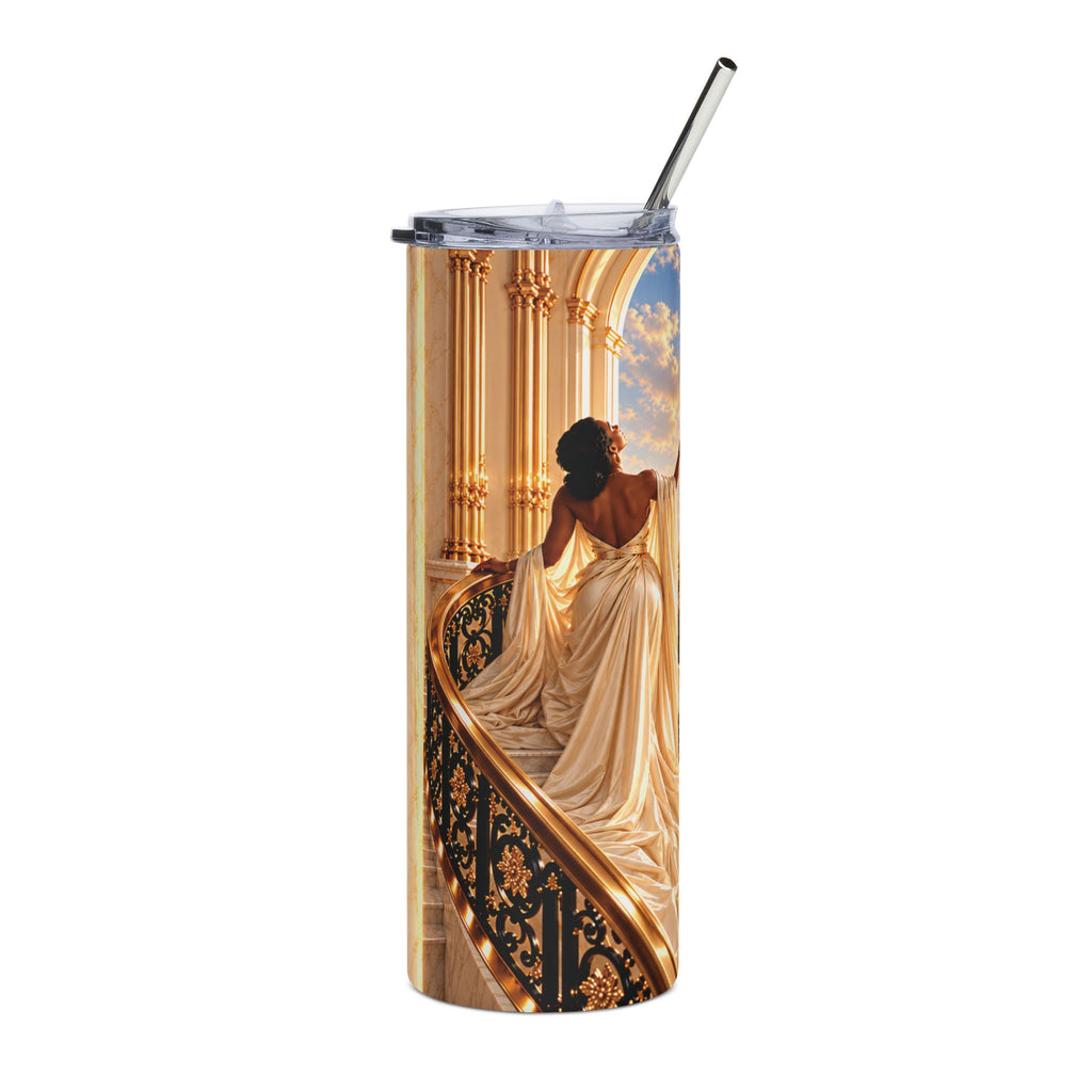Peace Is My Dwelling Place | Cream & Gold 20 oz Stainless Steel Tumbler
