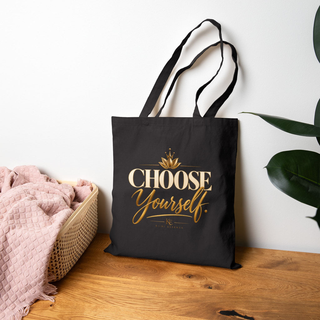 Cotton Canvas Tote Bag – Choose Yourself Inspirational Shopping Bag