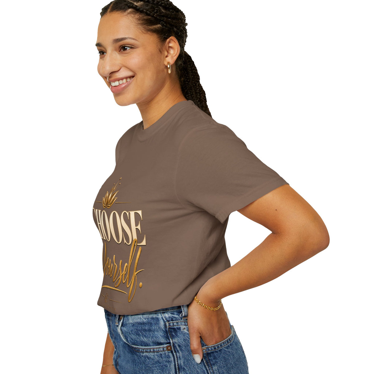Inspirational Graphic T-Shirt – Choose Yourself Heavyweight Cotton Tee