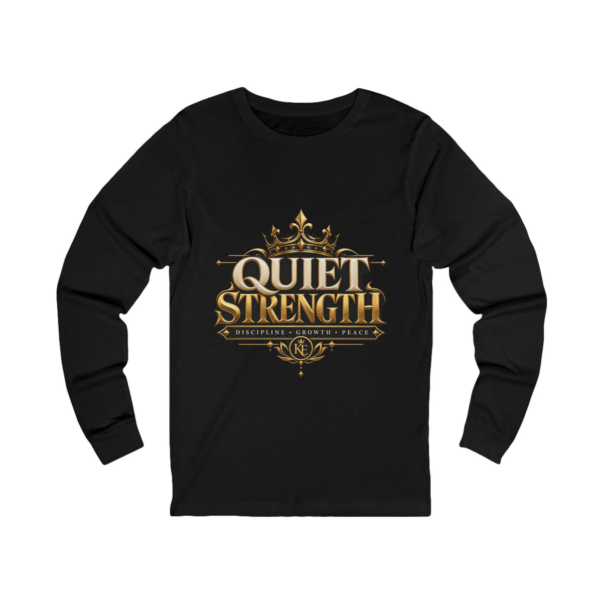 Men's Inspirational Long Sleeve T-Shirt – Quiet Strength Graphic Tee