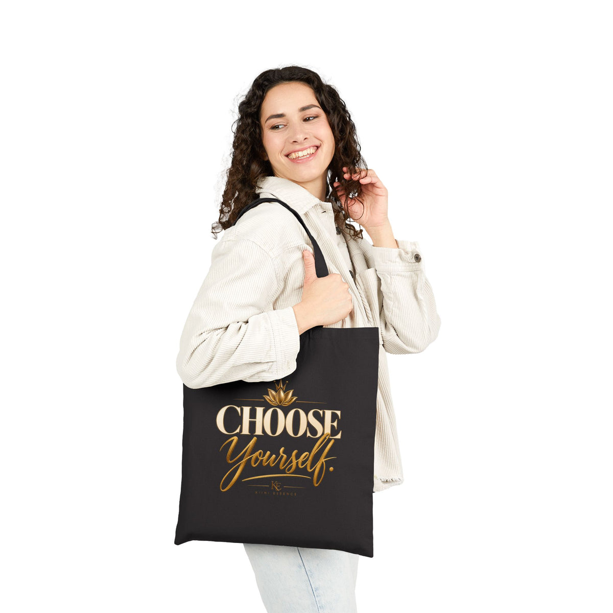 Cotton Canvas Tote Bag – Choose Yourself Inspirational Shopping Bag