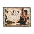 Inspirational Woven Throw Blanket – Confidence Is Built Cotton Sofa Throw