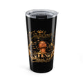 20oz Insulated Stainless Steel Tumbler – 3C Black & Gold Travel Cup