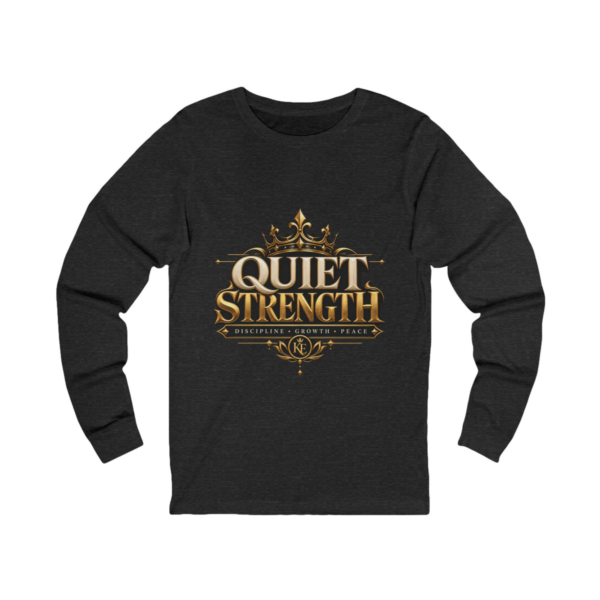 Men's Inspirational Long Sleeve T-Shirt – Quiet Strength Graphic Tee