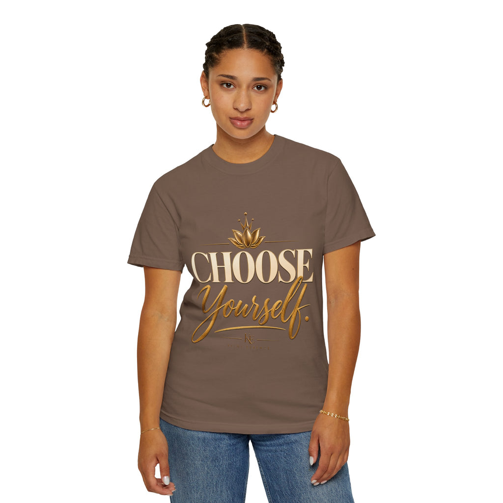 Inspirational Graphic T-Shirt – Choose Yourself Heavyweight Cotton Tee